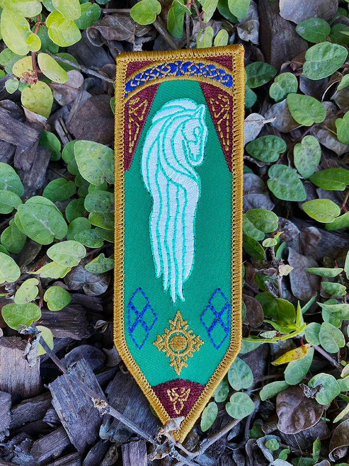 Riders of Horses banner flag patch
